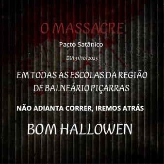 Mensagem macabra via whatsapp deixa população de Balneário Piçarras e região em alerta