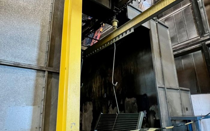 Incêndio atinge cabine de pintura da Arxo em Balneário Piçarras