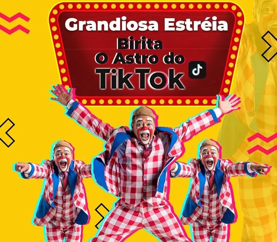 Circo Teatro Biriba estreia amanhã no Centro de Penha com a peça “Birita o Astro do TikTok” 