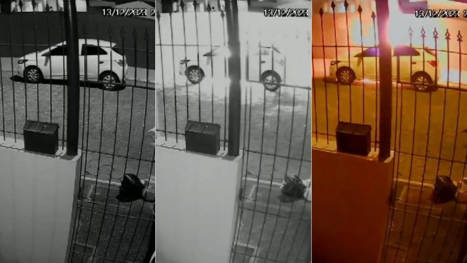 Motorista bota fogo no próprio carro em Itajaí