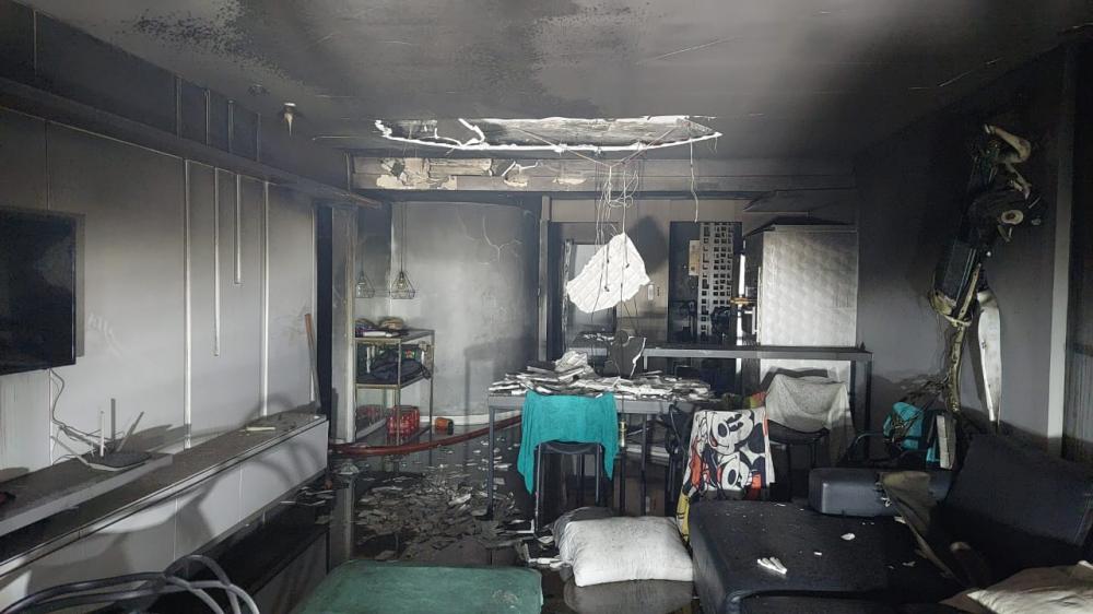 Fogo destrói apartamento do edifício Londrina no Centro de Balneário Camboriú