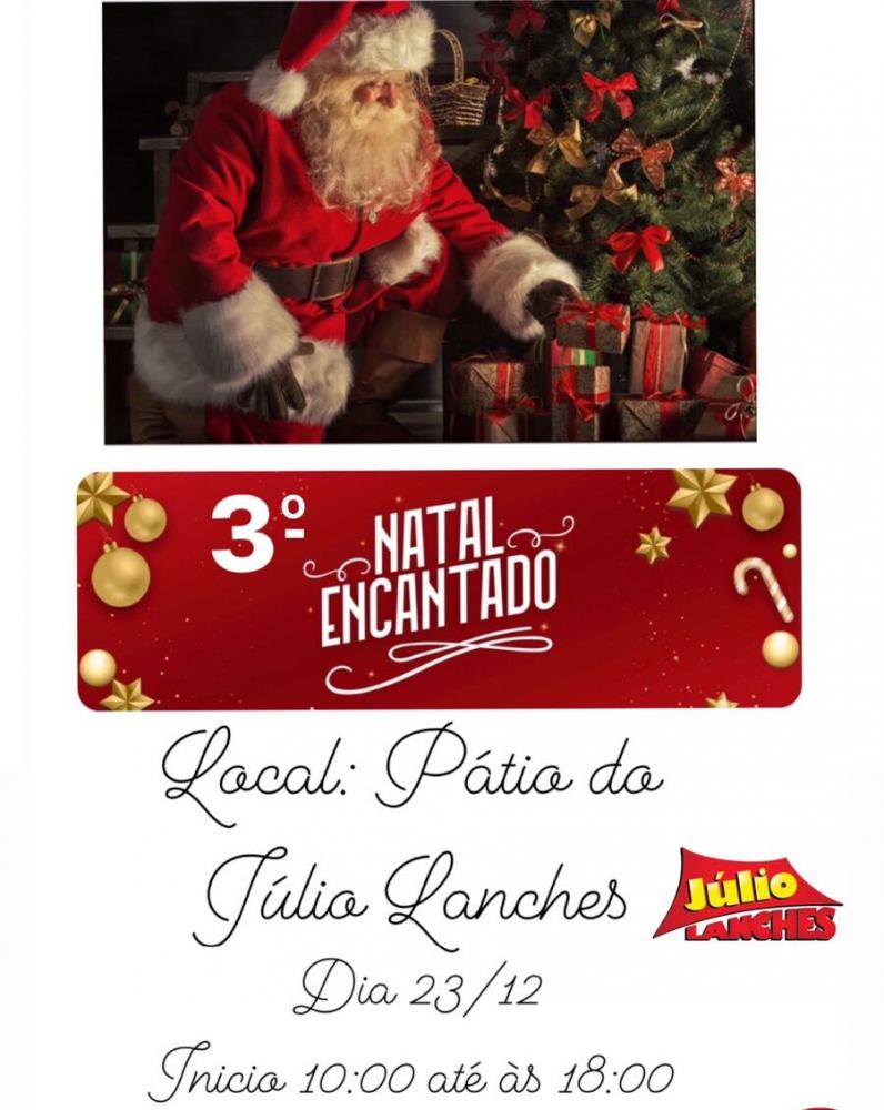 Papai Noel chega hoje às 15h no pátio da Lanchonete Júlio Lanches no Centro de Penha