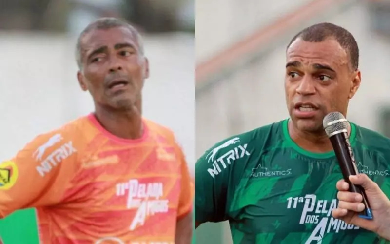Romário e Denílson participam de futebol solidário em Balneário Camboriú