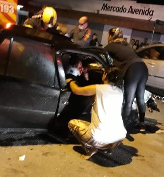 Penha: Acidente entre dois veículos na Variante SC-414 deixa quatro pessoas feridas