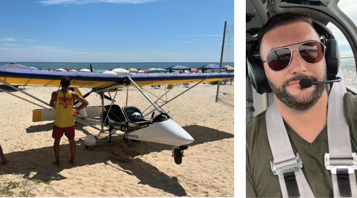 Itapema - Empresário que pilotava ultraleve, que caiu na praia, morre após passar mal em casa