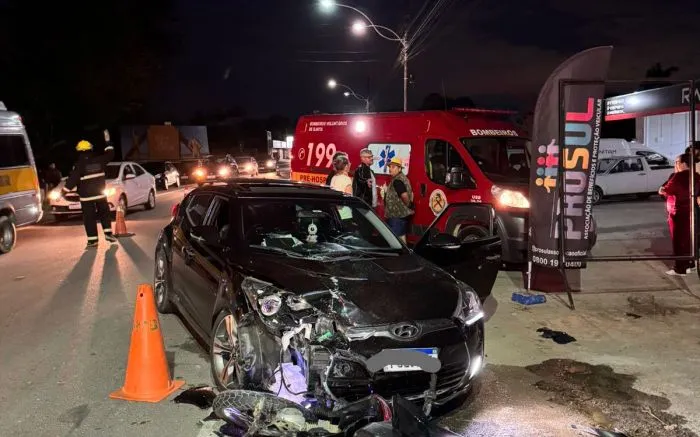 Menor pilotando moto sofre politraumatismo na Jorge Lacerda em Ilhota