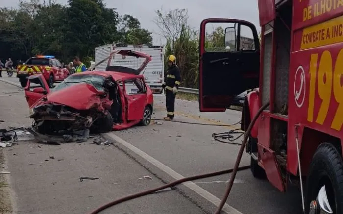 Ilhota - Acidente mata motorista e deixa dois passageiros feridos na Jorge Lacerda