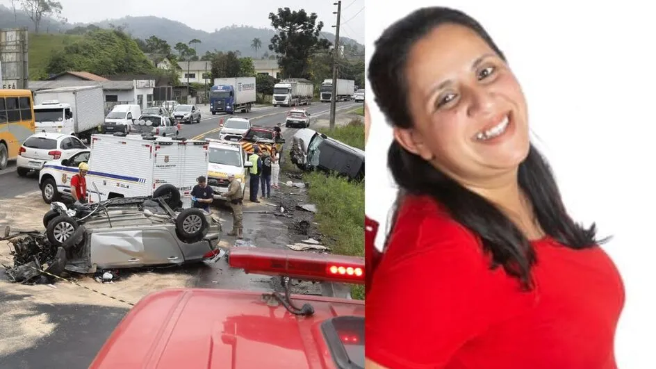 Motorista morta em acidente em Gaspar era servidora da Saúde e estava a caminho do trabalho