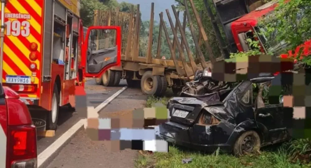 Identificadas as cinco vítimas que morreram em acidente na BR-280, em Porto União