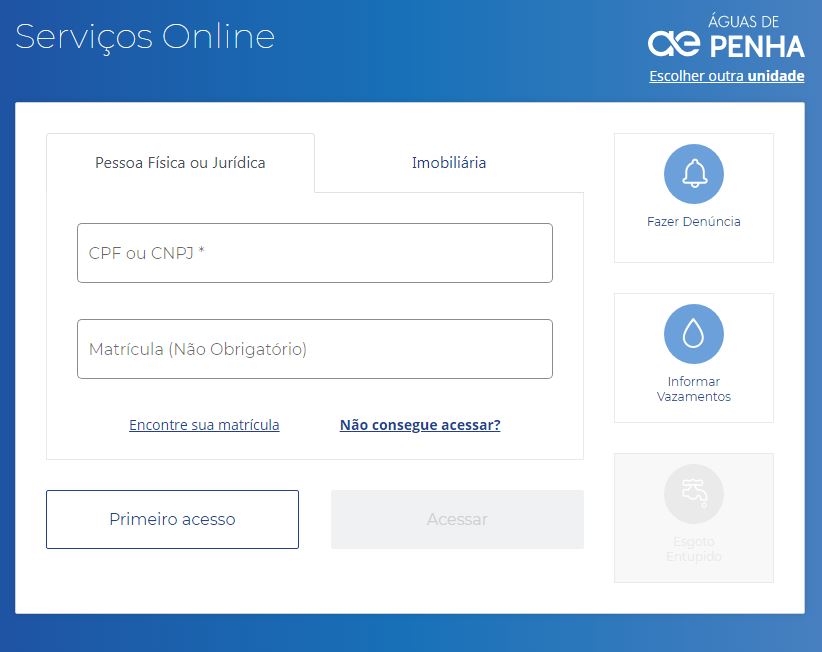 Mantenha o cadastro atualizado na Águas de Penha
