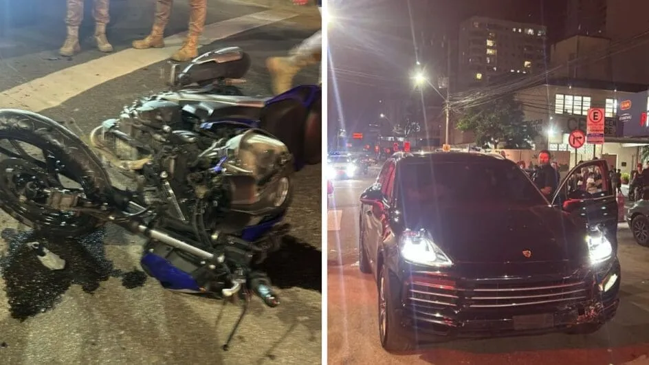 Balneário Camboriú - Motorista de Porsche tenta fugir da PM e provoca grave acidente na Avenida Brasil