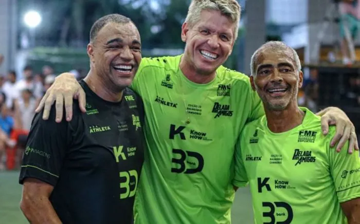 Romário, Denílson e Márcio Santos participam de jogo beneficente em Balneário Camboriú