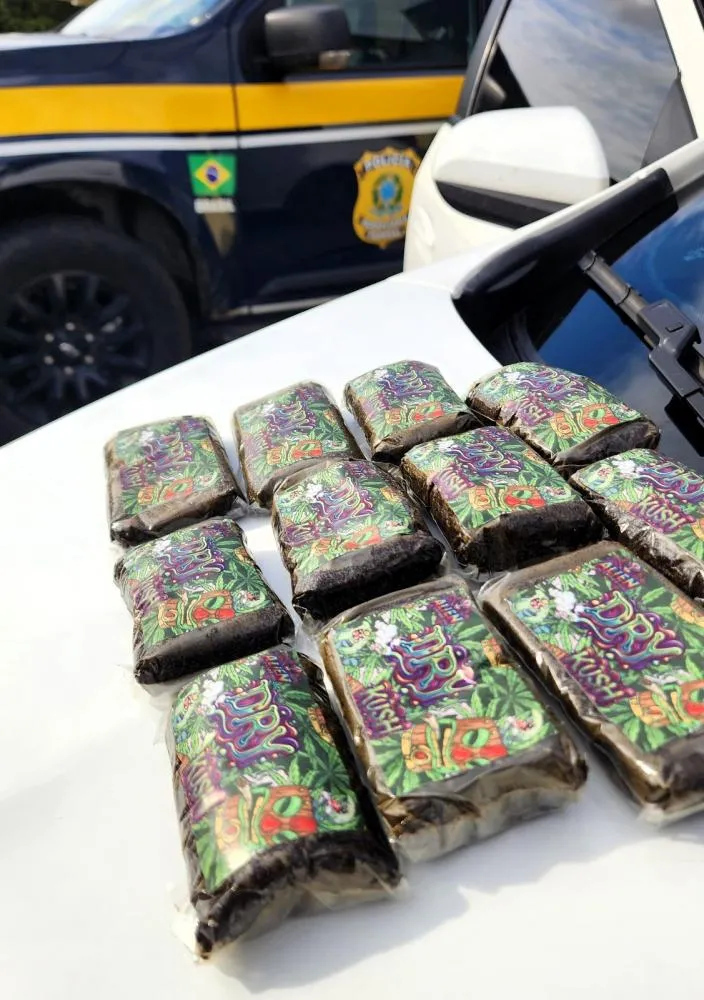 PRF apreende haxixe escondido em garrafas térmicas na BR-101 em Barra Velha