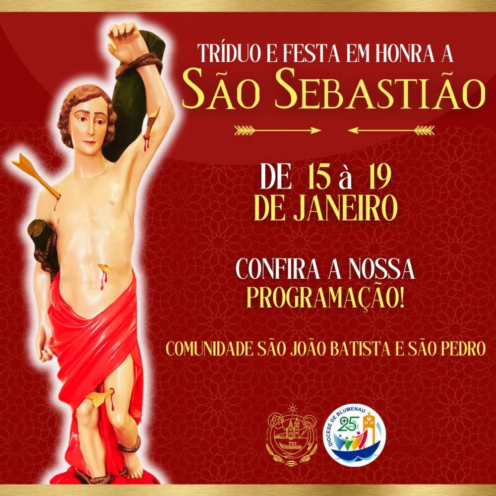 Inicia na noite de hoje o Tríduo da Festa de São Sebastião na Capela de São João Batista
