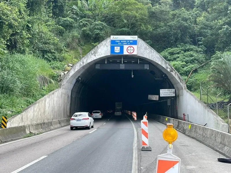 Túnel do Morro do Boi será interditado das 22h às 5h nos dias 27, 28, 29, 30 de janeiro e 3, 4 e 5 de fevereiro