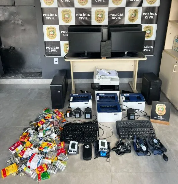 Objetos roubados em Unidade de Saúde de Balneário Piçarras são recuperados em Blumenau