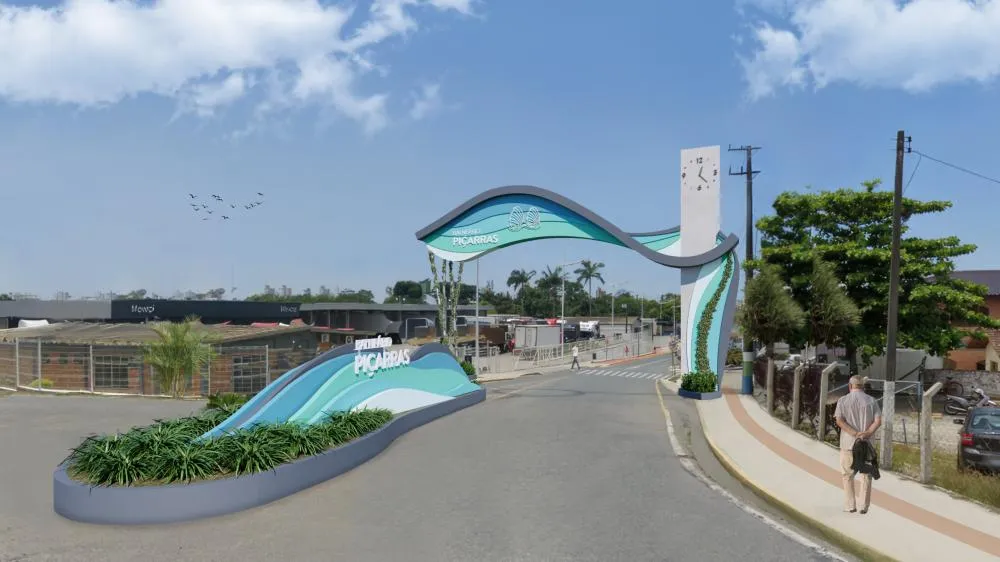 Prefeito assina ordem de serviço para execução do novo portal turístico em Balneário Piçarras