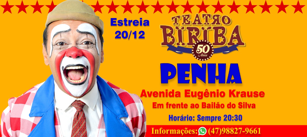 É BUCHA!!! - Circo Teatro Biriba estreia dia 20 em Penha