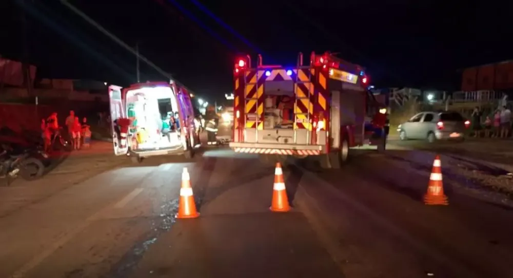 Motociclista sofre traumatismo craniano em acidente em São Francisco do Sul