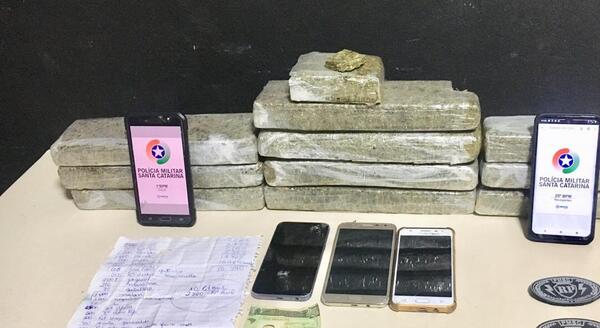 Itajaí: Irmãos são presos com cerca de sete quilos de maconha na Barra do Rio
