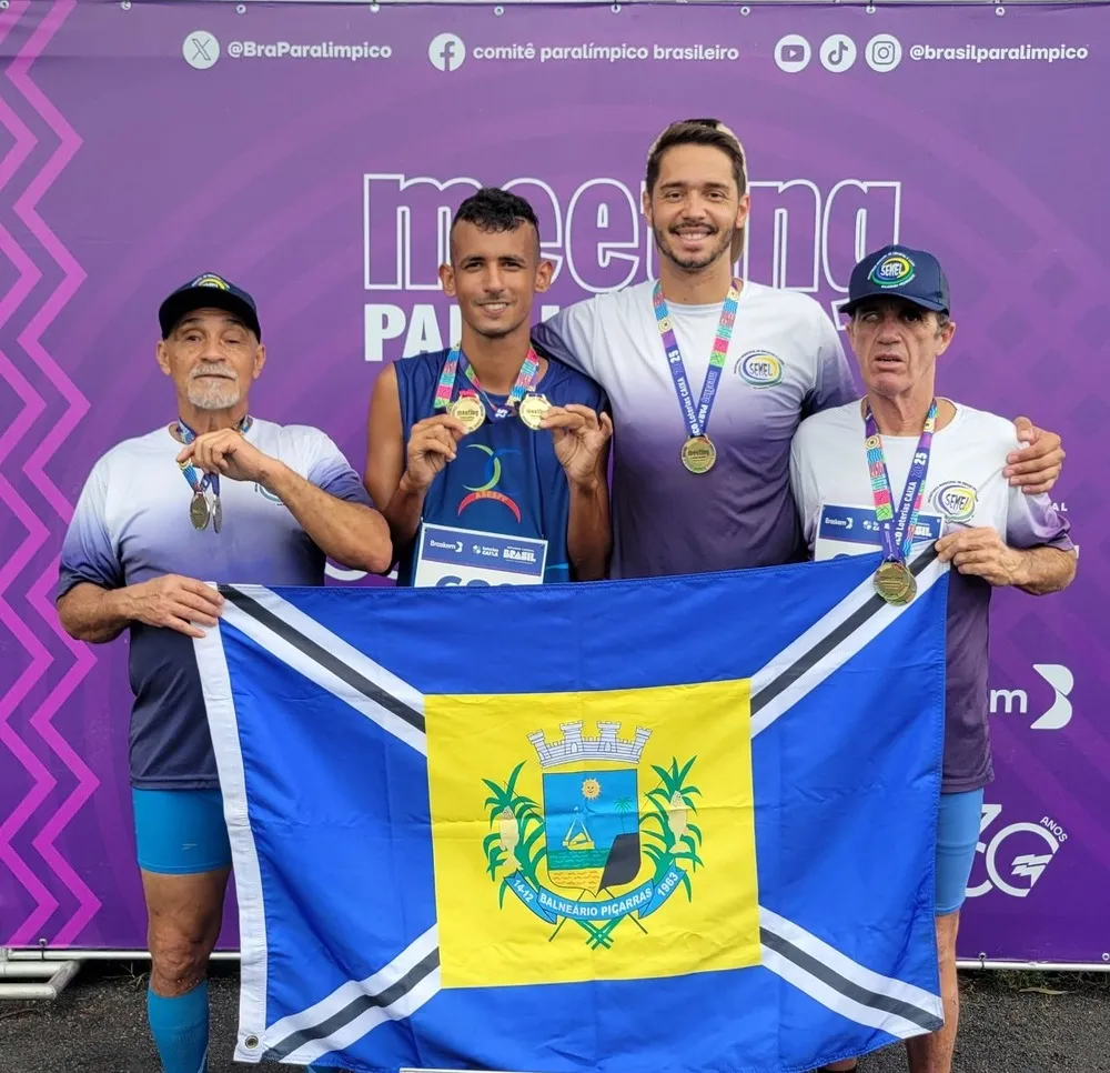Paratletas de Balneário Piçarras conquistam cinco medalhas de outro no Meeting Paralímpico em Florianópolis