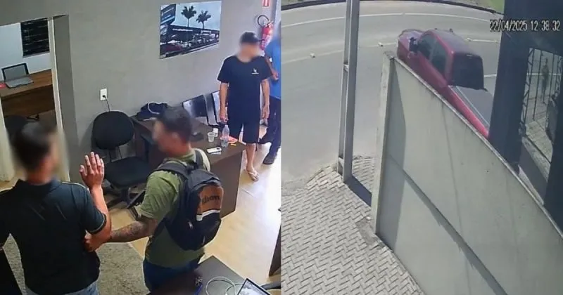 Bandidos invadem revendedora de carros de luxo e levam 10 caminhonetes em Jaraguá do Sul