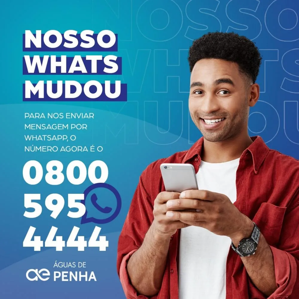 WhatsApp: canal direto de atendimento com a Águas de Penha