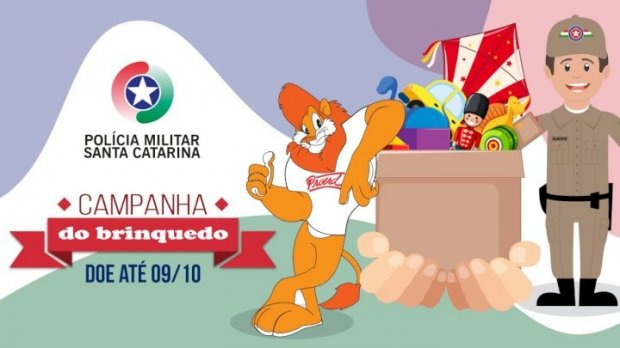 Polícia Militar de SC promove campanha de arrecadação de brinquedos