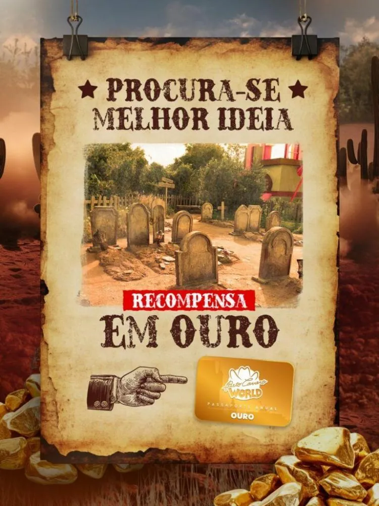 Beto Carrero World lança concurso de frases para lápides do cemitério temático do Parque 