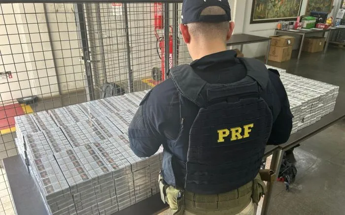 PRF apreende quase 4 mil maços de cigarro contrabandeado na BR-101 em Itajaí