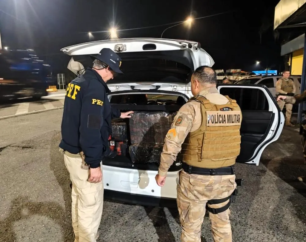 Traficante é preso com 134 quilos de maconha na BR-101 em Garuva