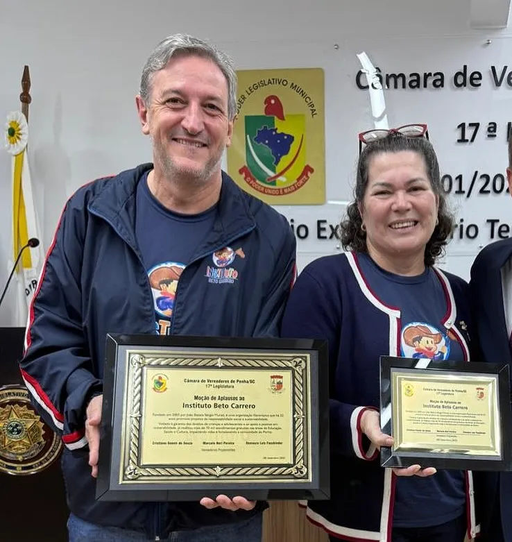 Instituto Beto Carrero recebe Moção de Aplauso na Câmara de Vereadores de Penha 