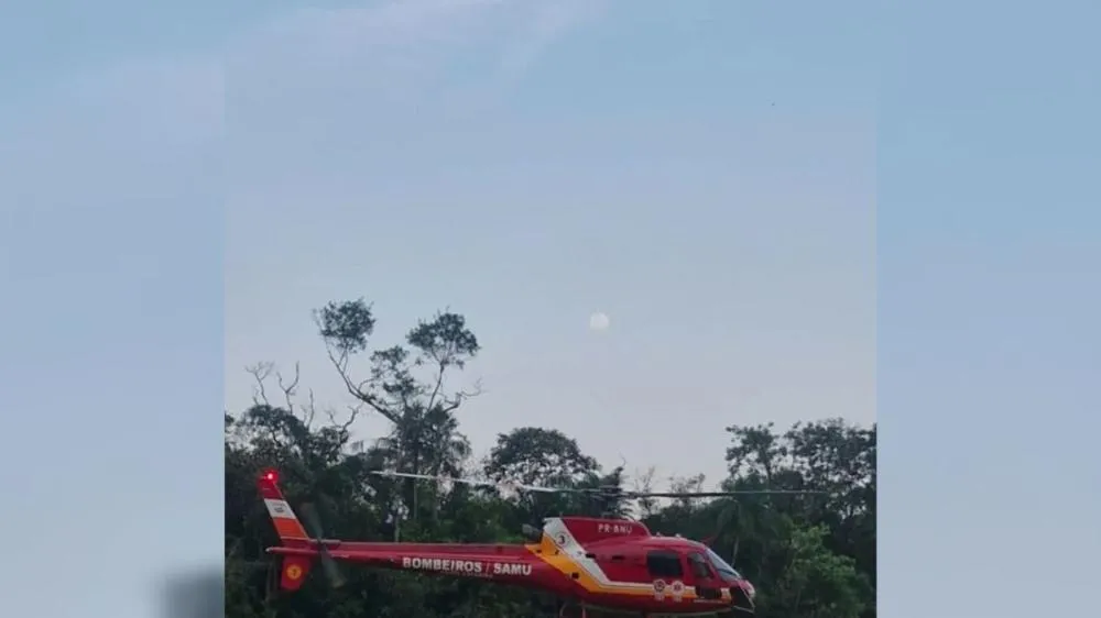 Perdidos na trilha do Monte Crista são resgatados pelo helicóptero Arcanjo em Garuva