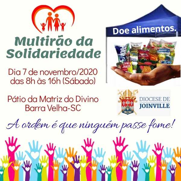 Barra Velha: Paróquia Divino Espírito Santo promove neste sábado o Mutirão da Solidariedade