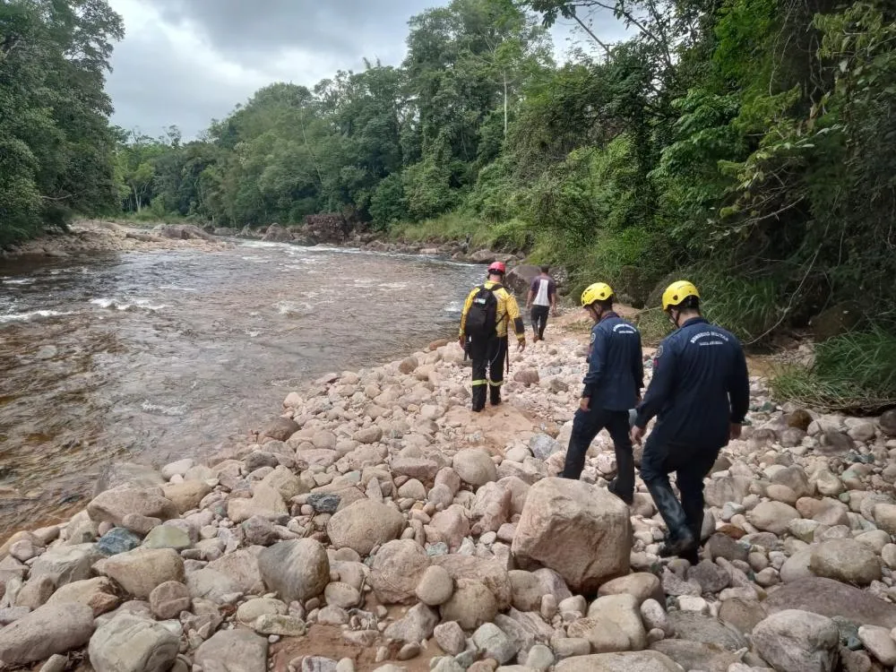 Retomadas as buscas por homem que desapareceu em rio de Garuva 