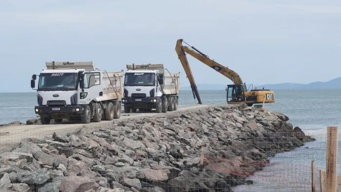 Começam as obras de ampliação do molhe do Rio Gravatá em Navegantes