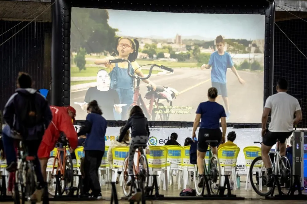 Ministério da Cultura e Águas de Penha apresentam BikeCine pela primeira vez em Penha