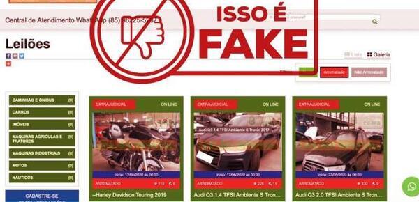 Leilão de mentirinha: Morador de Penha por pouco não vira vítima de site falso de leilão de veículos