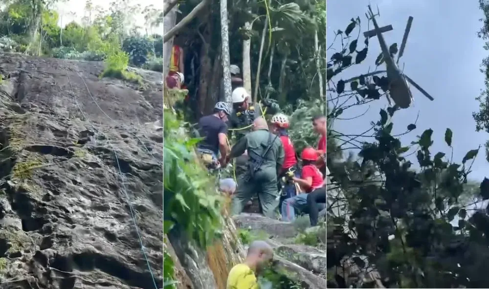 Mulher cai durante escalada no Morro do Boi em Balneário Camboriú