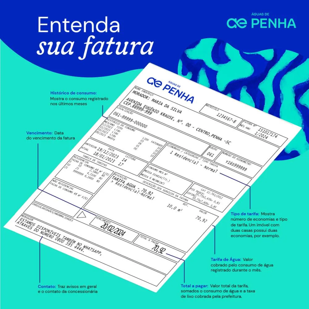 Não recebeu a conta da Águas de Penha? Entenda o que pode ter acontecido