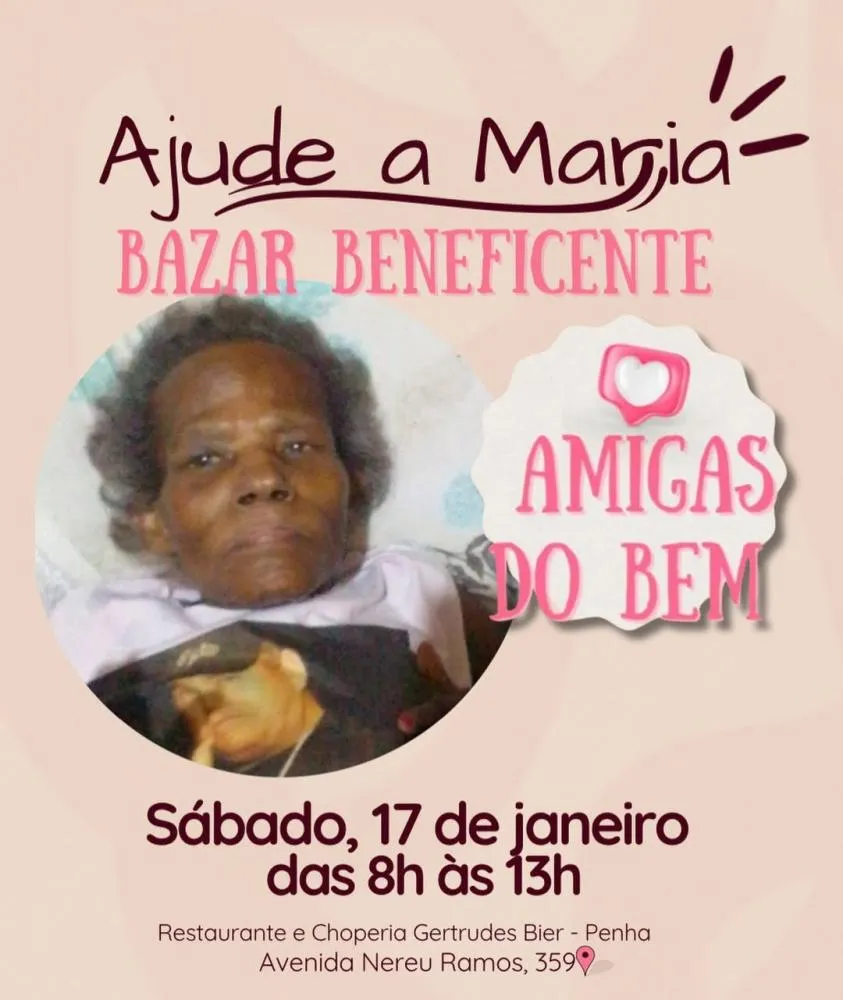 Amigas do Bem promovem Bazar Solidário neste sábado no Gertrudes Bier em Penha