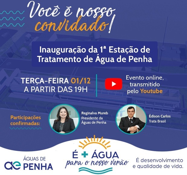 Estação de Tratamento de Água será inaugurada nesta terça-feira em Penha