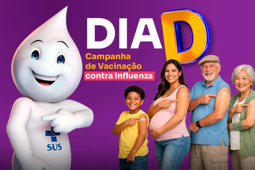 Saúde promove neste sábado Dia D de vacinação nacional contra gripe