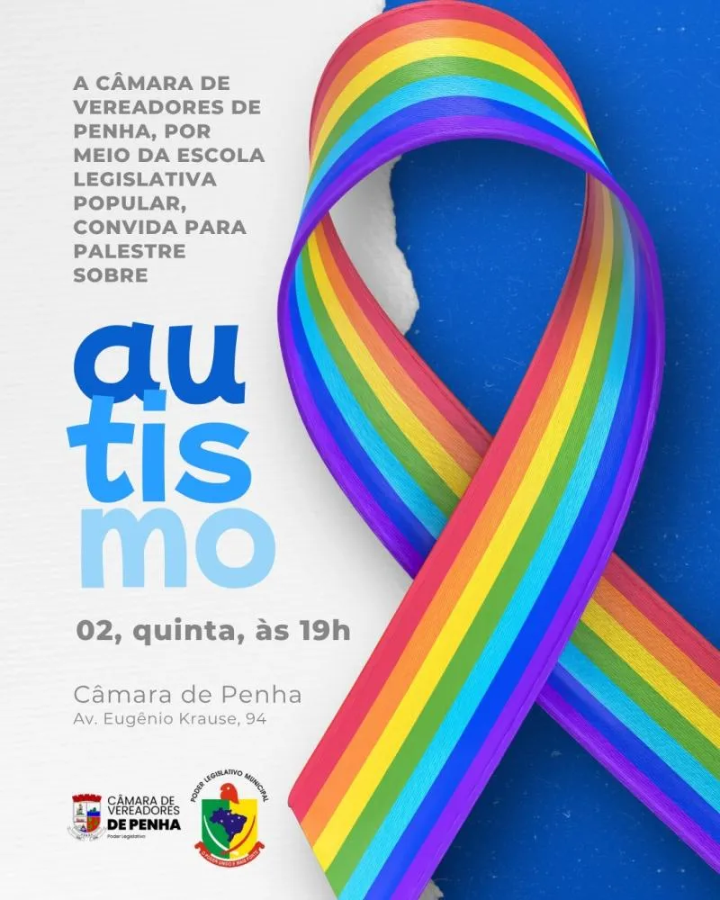 Câmara de Penha promove palestra sobre autismo na quinta-feira (2)