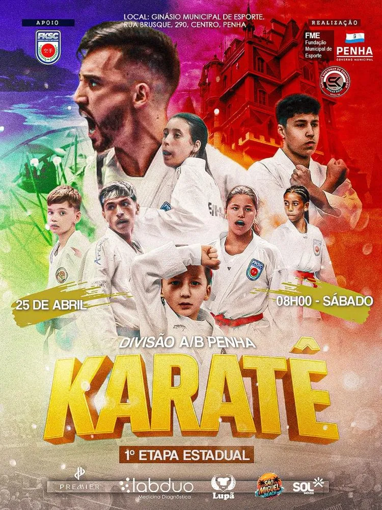 Penha será palco da 1ª Etapa Estadual de Karatê neste sábado (25)