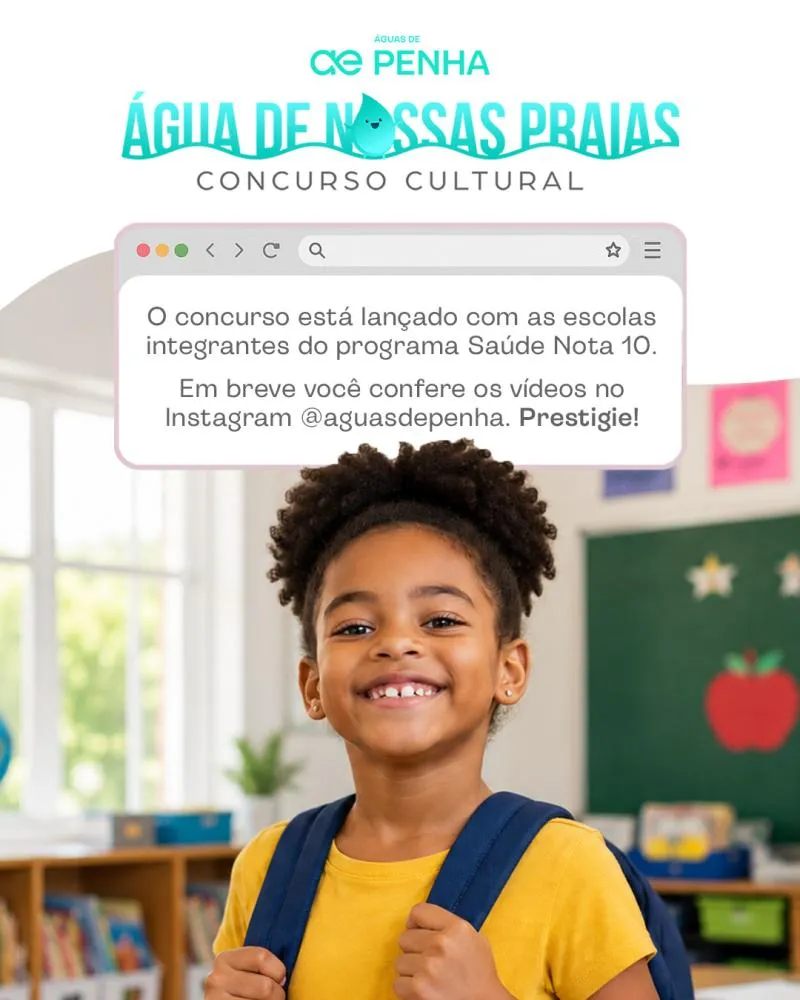Águas de Penha lança concurso cultural para mobilizar estudantes na preservação das praias do município