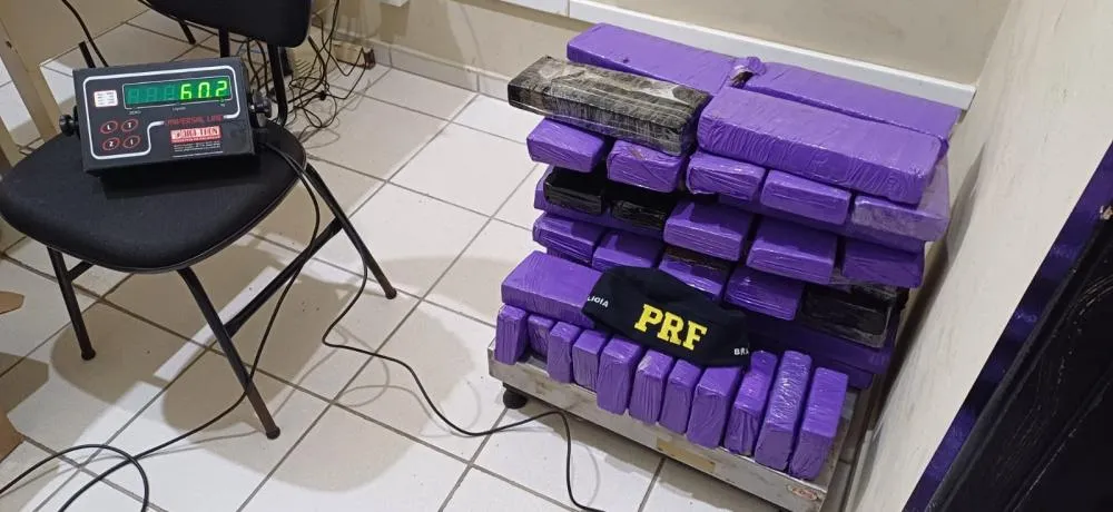 Homem é preso na BR-101 em Joinville com 60 quilos de maconha