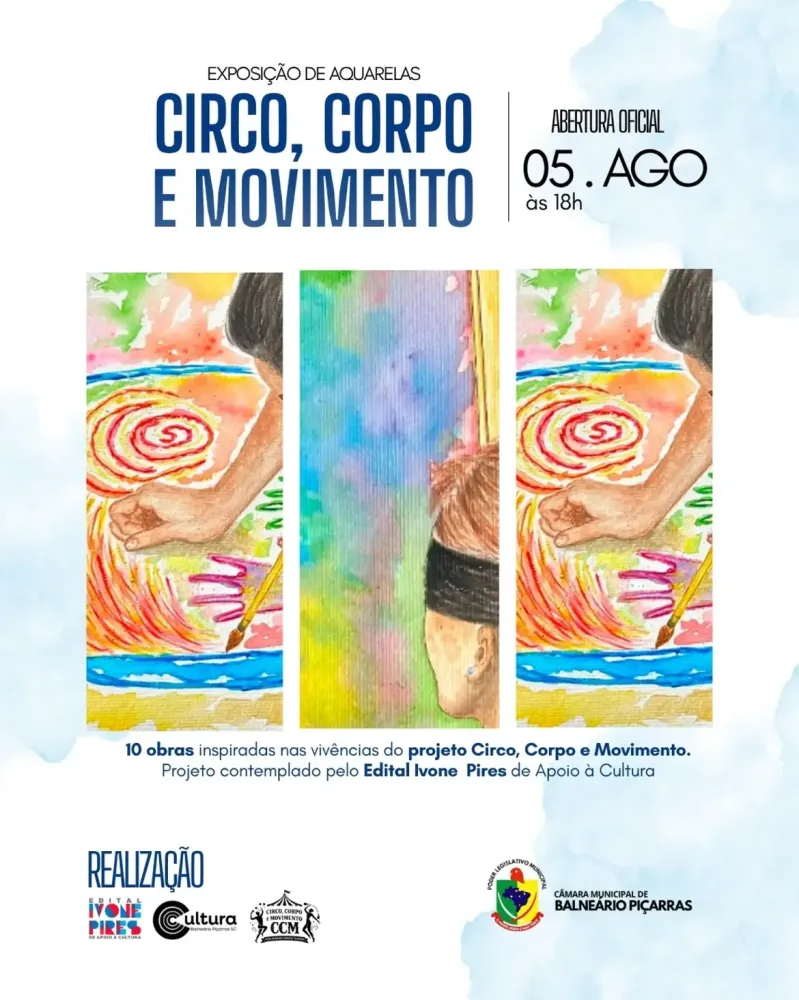 A exposição “Circo, Corpo e Movimento” será aberta hoje Câmara de Vereadores de Balneário Piçarras