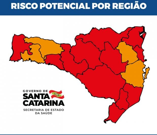 Boletim Coronavírus: Matriz de Risco aponta melhora em quatro regiões catarinenses