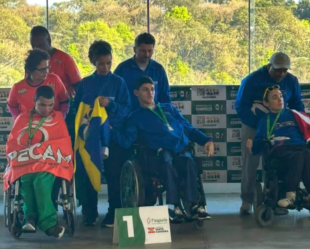 Emanoel Carlos conquista medalha de ouro na bocha no Parajasc em Chapecó